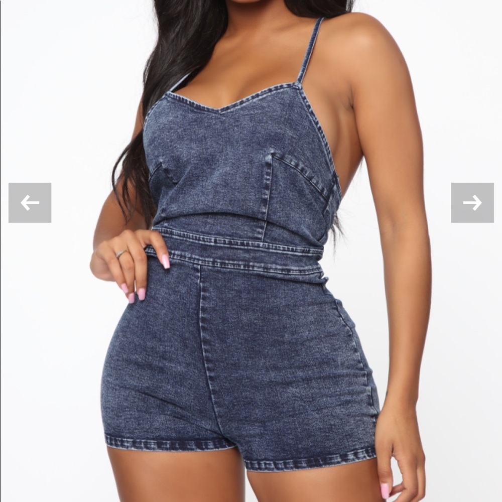 Denim romper